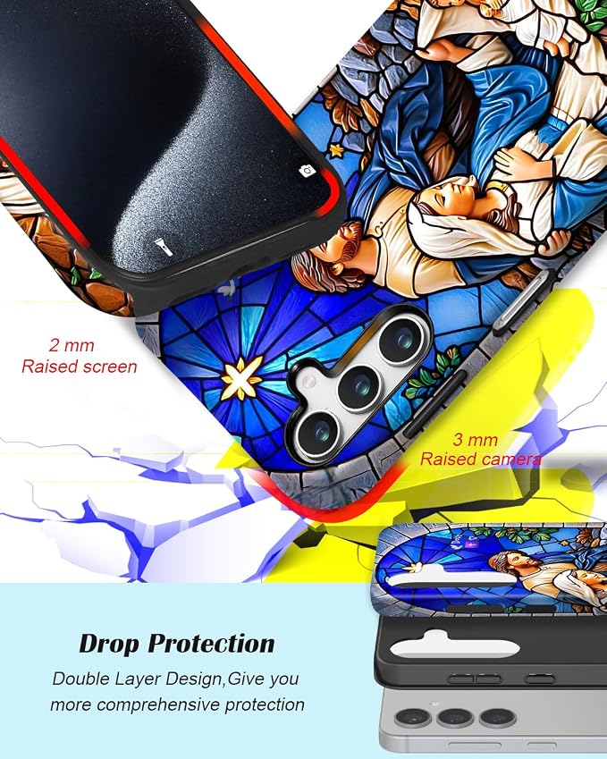Compatible for Samsung Galaxy S25 Ultra 5G Case, Dual Layer Heavy Duty 2 in 1 - Image 3