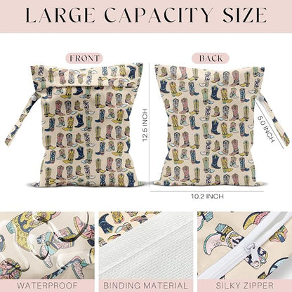 Waterproof Wet Bag for Swimsuit, Travel Beach Wet Dry Bag, Hidden Zipper - Image 2