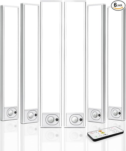 6Pack 12inch Under Cabinet Lighting, Rechargeable Motion Sensor Light Wireless by AMETHEUS