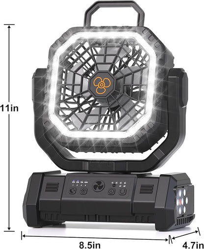 Portable Fan Rechargeable, 20000mAh Cordless Battery Powered Camping Fan - Image 9