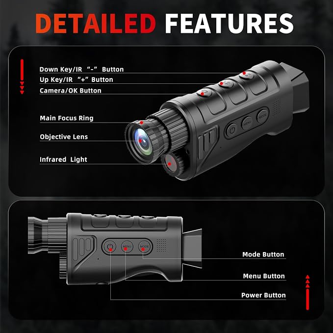Night Vision Monocular, 2026 Upgraded Portable Handheld Scope - Image 8
