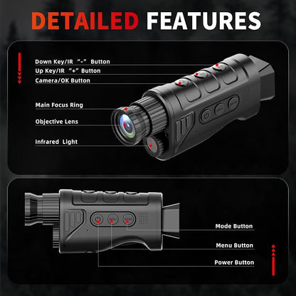 Night Vision Monocular, 2026 Upgraded Portable Handheld Scope - Image 8