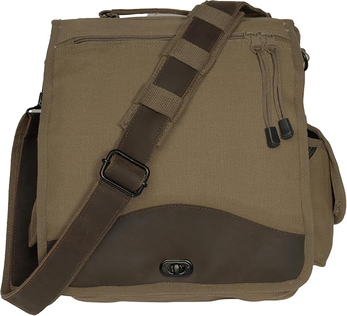 Canvas Haversack Map Case Shoulder Bag Rugged Crossbody Utility Storage by Lubardy