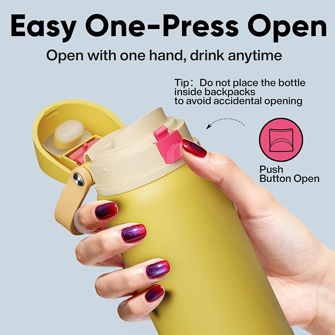 Insulated Water Bottle with Straw - Image 5