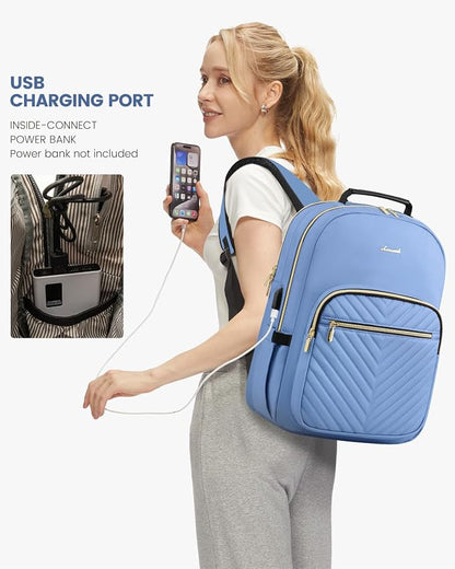 LOVEVOOK Laptop Backpack Purse for Women, Work Business Travel Computer Bags - Image 5