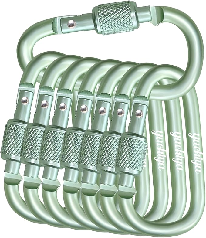 YUCHIYA 8 Pack D-Shape Carabiner Clasp by YUCHIYA