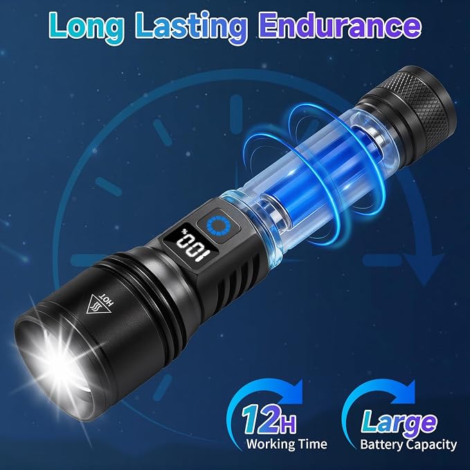 Rechargeable Flashlights High Lumens, LED Flashlight Powerful, Handheld - Image 3