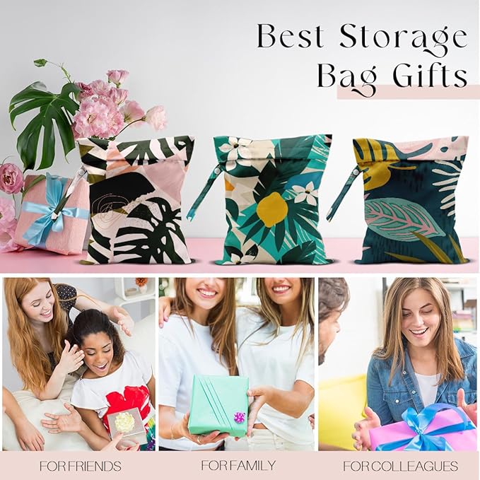 3 Pcs Wet Bag, Wet Dry Bag, Waterproof Aloha Bags, Small Laundry Bags, - Image 6