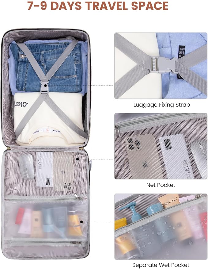 LOVEVOOK 50L Travel Backpack for Women & Men, Airline Approved Carry On Luggage - Image 9