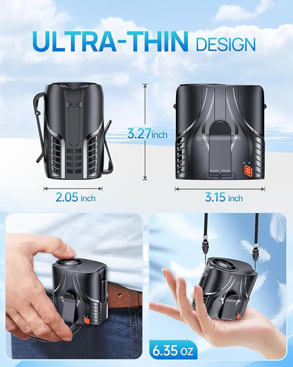 Portable Personal Waist Fan& Neck Fan, 14000RPM Brushless Motor, 40H Runtime - Image 4