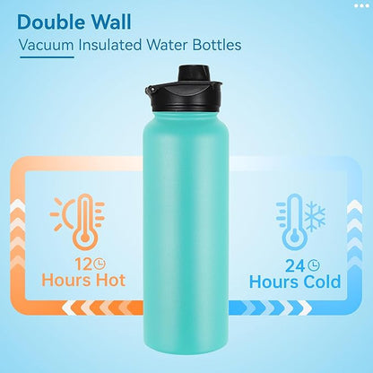VEGOND 40 oz Insulated Water Bottle Bulk Stainless Steel Metal Water Bottles - Image 3