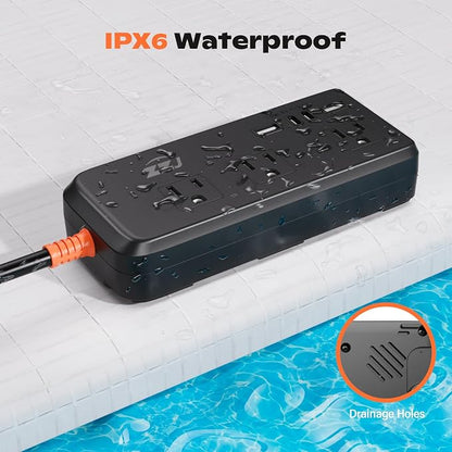 Outdoor Power Strip Weatherproof, IPX6 Waterproof Surge Protector - Image 6