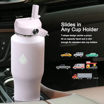 SENDESTAR Water Bottle, Wide Mouth Stainless Steel Vacuum Insulated Double Wall - Image 4