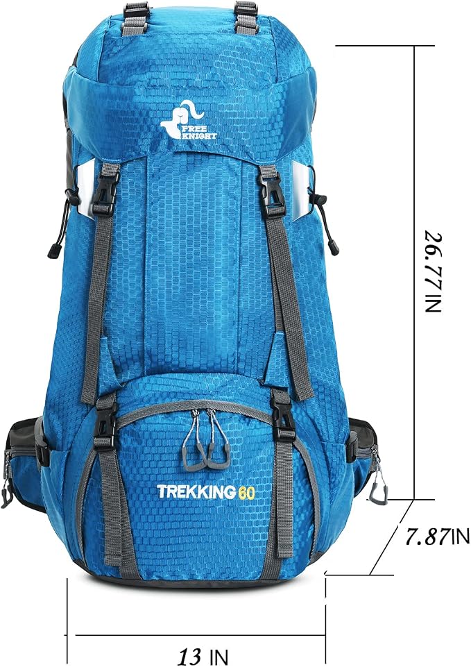 Bseash 60L Waterproof Hiking Camping Backpack - Image 2