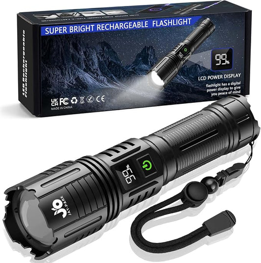 JAY-PARK Rechargeable Flashlights 10000 Lumen, LED Flashlight by JAY-PARK