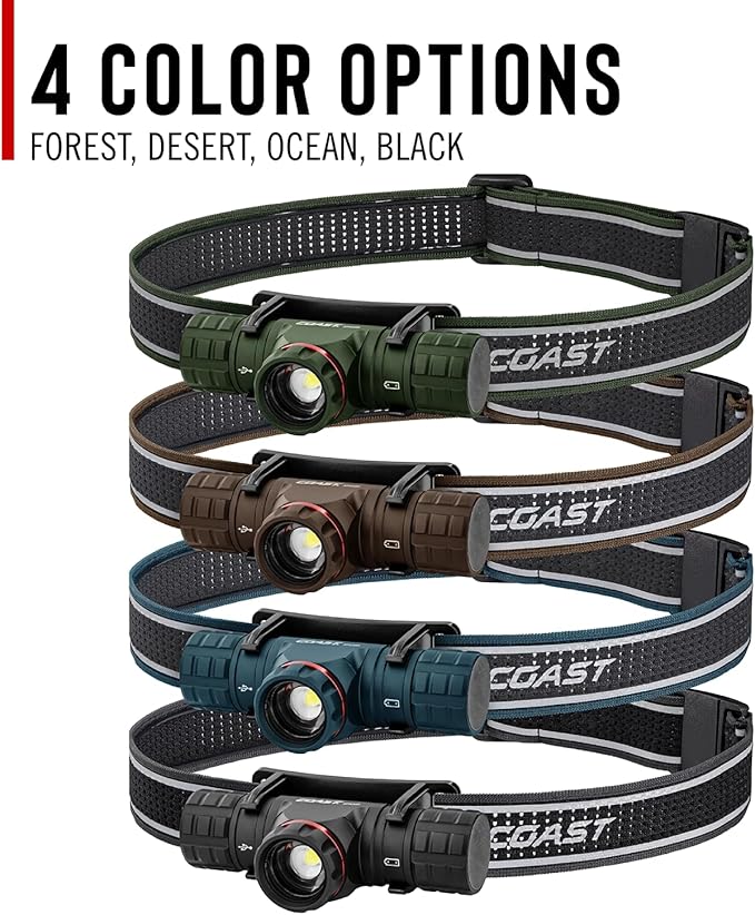 Coast XPH30R 1500 Lumen USB-C Rechargeable Dual Power Headlamp - Image 7