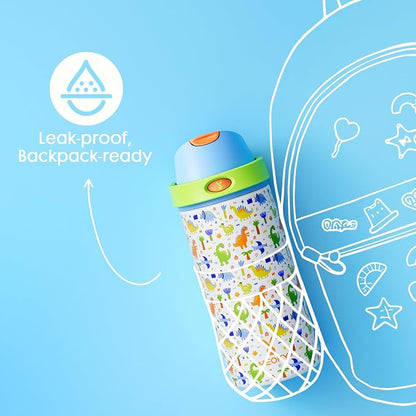 18 oz Insulated Water Bottle for Sports: Meoky Stainless Steel Kids Water Bottle - Image 5