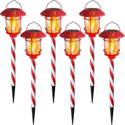 Dynaming 6 Pack Christmas Solar Flame Garden Lights Outdoor, Dual Use - Image 9