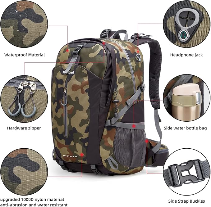 SPEEDPARK Hiking Backpack 40L Waterproof Hiking Daypack - Image 4