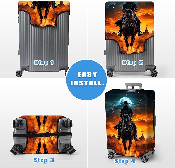 Luggage Cover Protector for 19-20 Inch Suitcases, TSA Approved Elastic Travel - Image 6