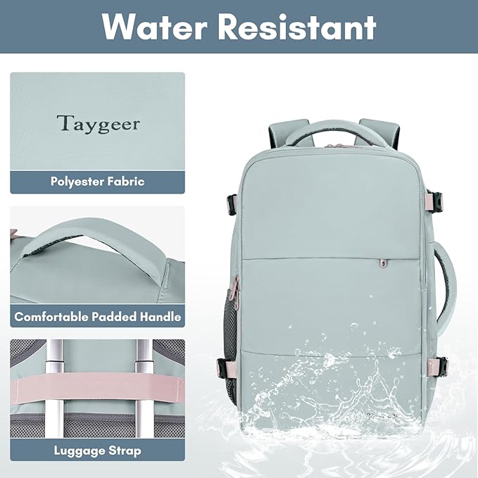 Taygeer Personal Item Backpack for Men Women, Travel Backpack Carry on Luggage - Image 7