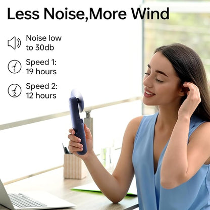 JISULIFE Portable Handheld Fan, Mini Personal 3-In-1 - Image 3