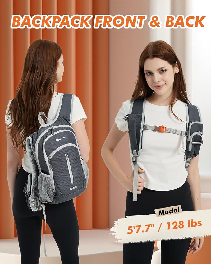Seektop Small Hiking Backpack Expandable 12L-15L, Lightweight Packable - Image 8