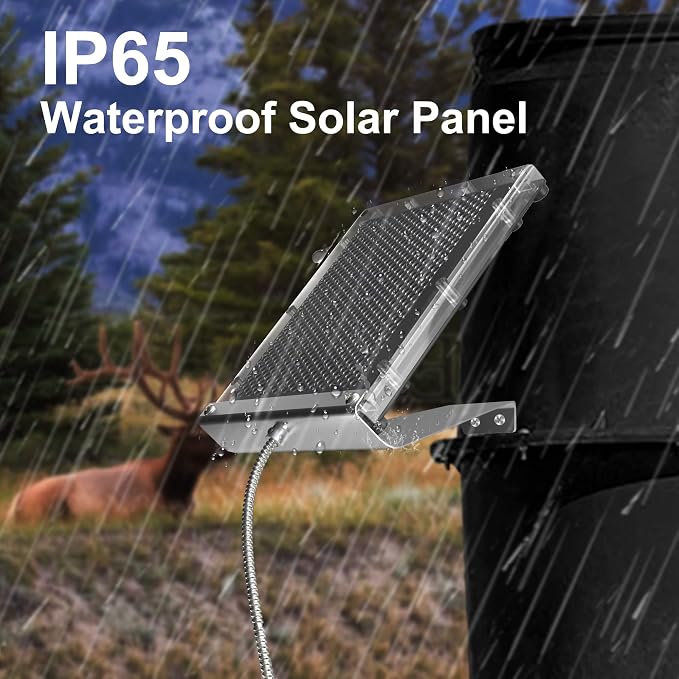 POWOXI Solar Panel for Deer Feeder 6V 1.5W Waterproof Solar Battery Charger - Image 6