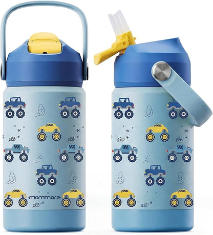 Mommore Kids Water Bottle 12 oz, Insulated Stainless Steel Water Bottle by mommore