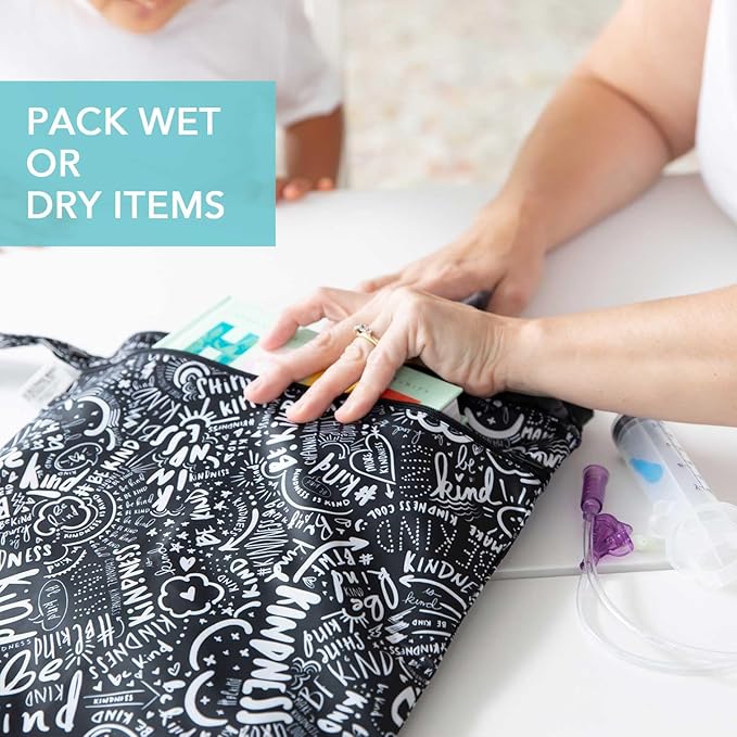 Bumkins Waterproof Wet Dry Bag for Baby, Swim Suit, Cloth Diapers, Pump Parts - Image 3