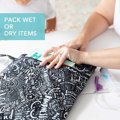 Bumkins Waterproof Wet Dry Bag for Baby, Swim Suit, Cloth Diapers, Pump Parts - Image 3