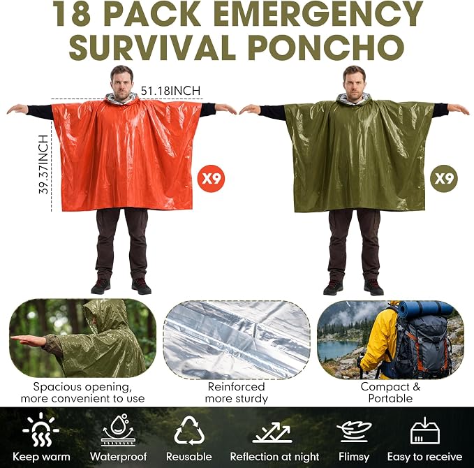 Tellegloww Emergency Ponchos - Image 2