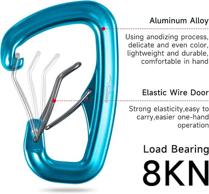 Heavy Duty Carabiner Clip Hook 8KN, - Image 2