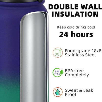 Fanhaw 24 oz Insulated Stainless Steel Water Bottle - Image 3