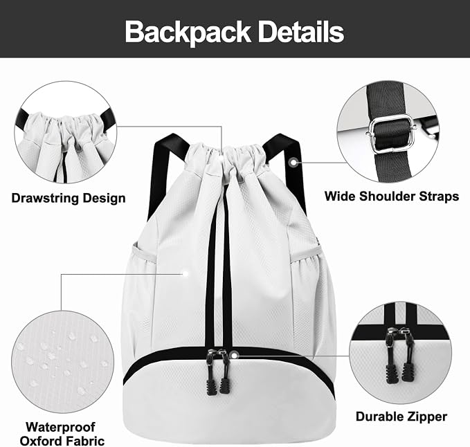 Hoedia Sports Drawstring Backpack - Image 5