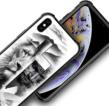 for iPhone X/Xs Case, Lion Cross Jesus Christ Dove Pattern Made of Soft - Image 5