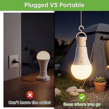 2 Pack Rechargeable Light Bulbs, Battery Operated Light Bulbs - Image 6