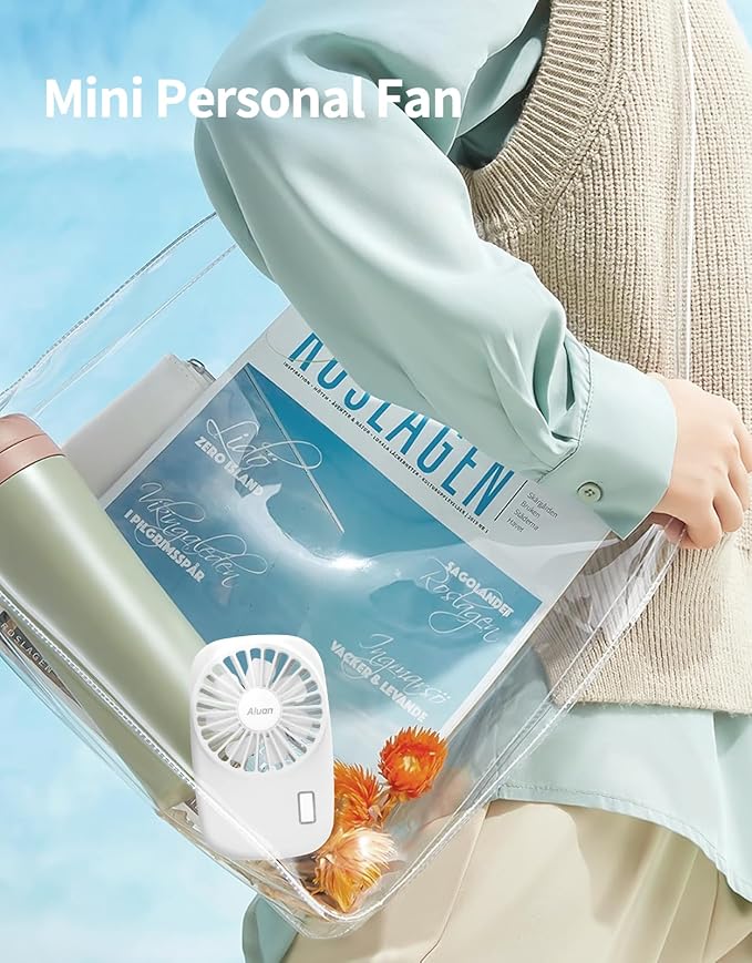 Aluan Handheld Fan Mini Fan Powerful Small Personal Portable Fan Speed - Image 3