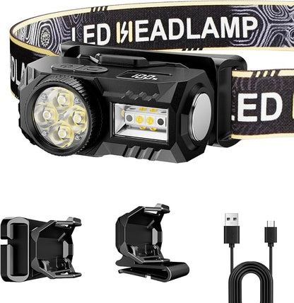 LED Rechargeable Headlamp, 6 Modes by SHILIPAIProfessionalLighting