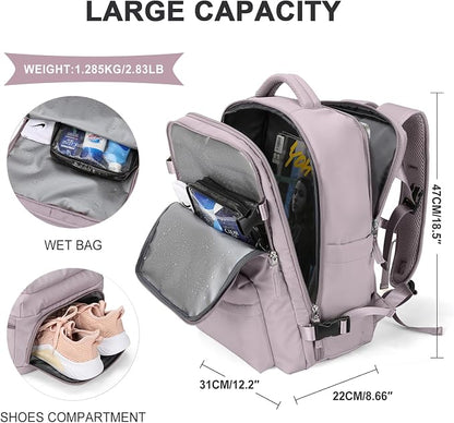 WONHOX Large Travel Backpack Carry on Flight Approved Laptop Work Business - Image 2