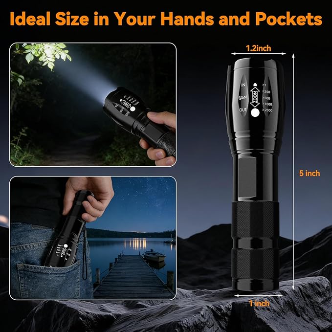 BESTSUN LED Flashlight 2 Pack, High Lumens Small Tactical Flashlights - Image 5