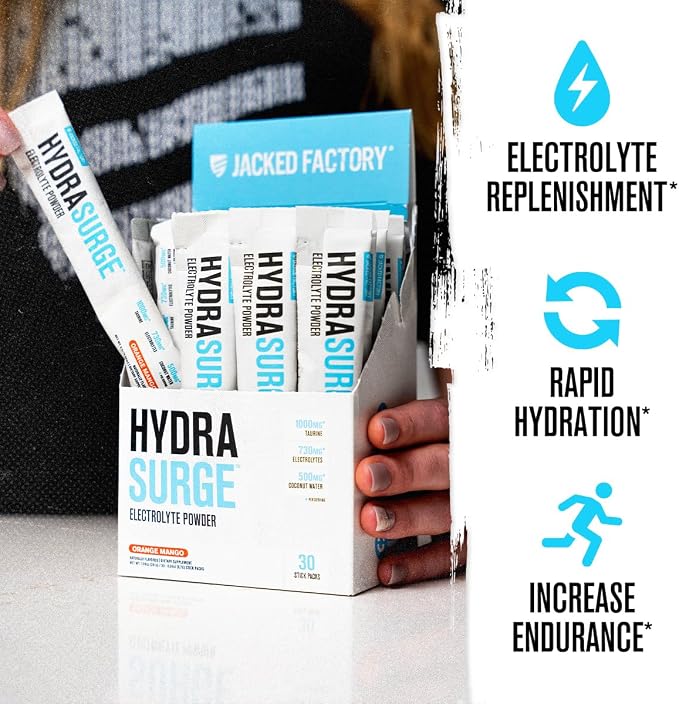Jacked Factory Hydrasurge Electrolytes Powder Packets - Image 2