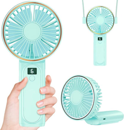 Peiyuu Portable Fan, 4000mAh USB Rechargeable, 180° Foldable Mini Desk Fan by Peiyuu