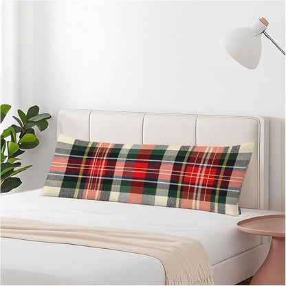 Plaid Decorative Body Pillowcase 20"X54", Scottish Tartan Buffalo Plaid Outdoor by Unknown
