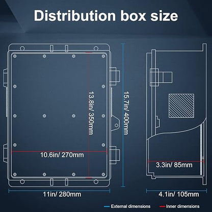 Namunanee Outdoor Electrical Junction Box, ABS Water Resistant Enclosure - Image 6