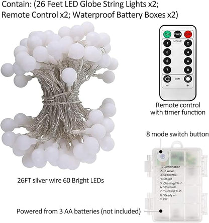 Battery Operated LED Globe String Lights - Image 3