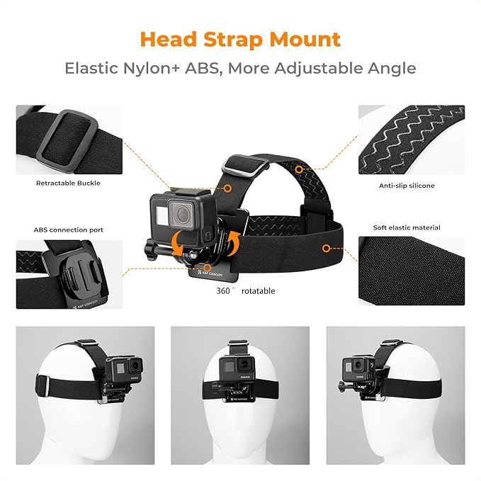 K&F CONCEPT Accessories Set for GoPro Hero 13/12/11/10/9/8/7/6/5/4/DJI Osmo - Image 3