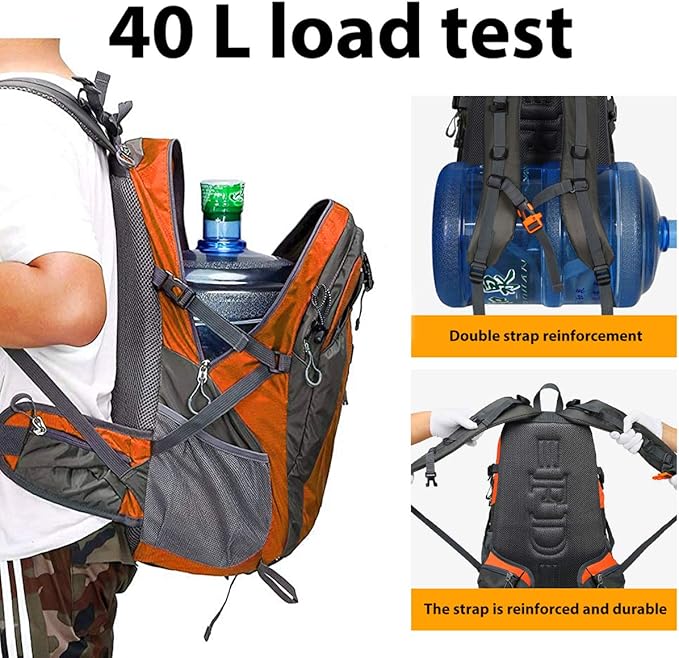 FENGDONG 40L Waterproof Lightweight Outdoor Daypack Hiking, Travel Backpack - Image 4
