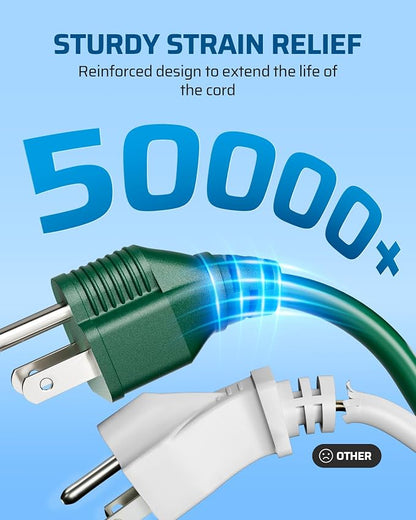 DEWENWILS 2-Pack Extension Cord 3 Ft, Indoor Use, 16/3 AWG SJTW, Durable & - Image 6