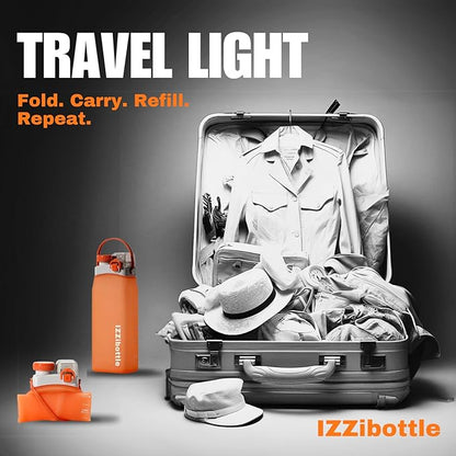 IZZI bottle Collapsible Lightweight Silicone Water Bottle | BPA Free, - Image 5